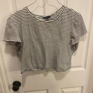 American eagle stripped crop top